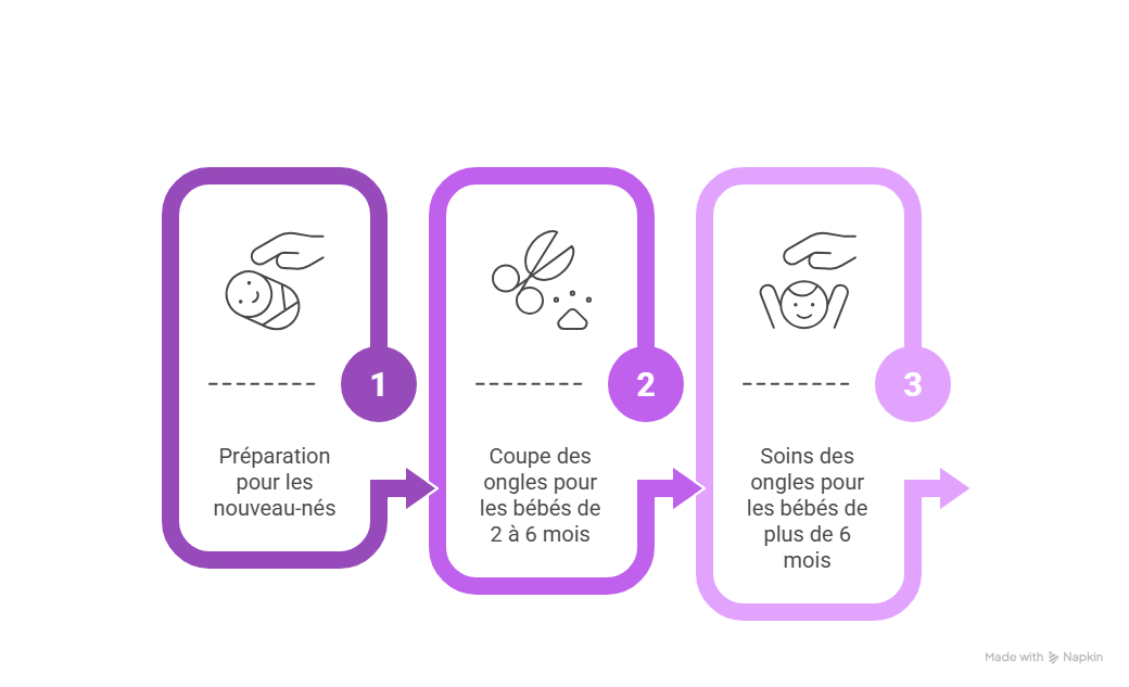 Couper les ongles de bébé : méthode sûre par âge