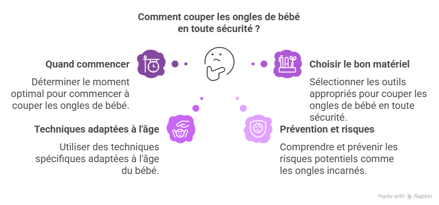 Couper les ongles de bébé : méthode sûre par âge