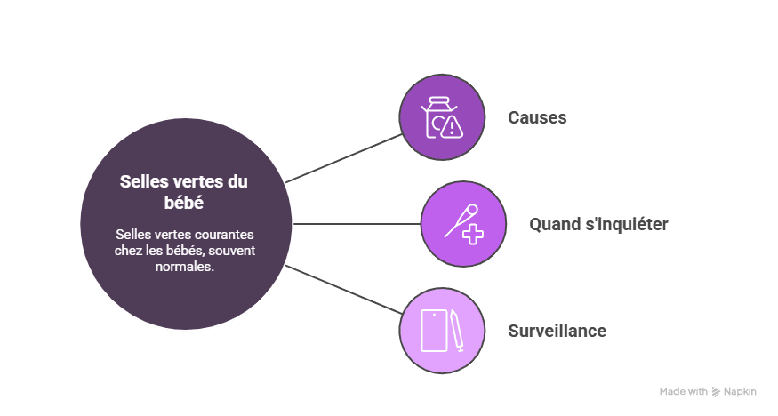 caca vert nourrisson : causes et quand consulter un médecin