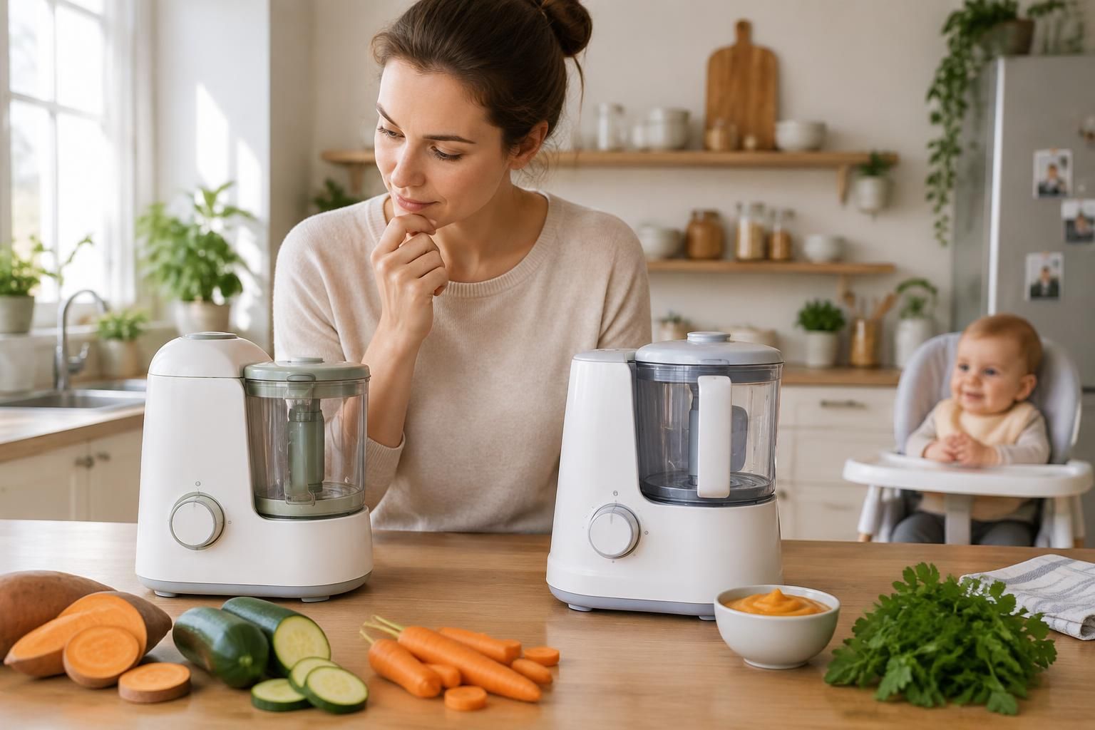 babymoov ou babycook : comparez leurs fonctionnalités, leur praticité et leur rapport qualité-prix pour choisir le robot idéal pour préparer les repas de bébé.